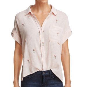 Rails Whitney Hula Dancers linen shirt S